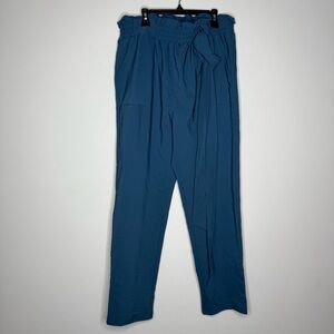 Grace Karin Light Blue Paperbag Waist Pants